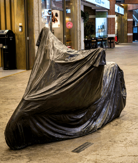 Art covered motorbike