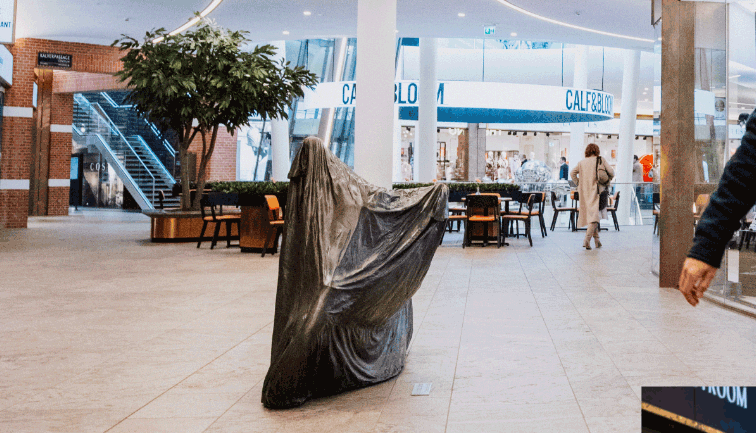 Art covered motorbike